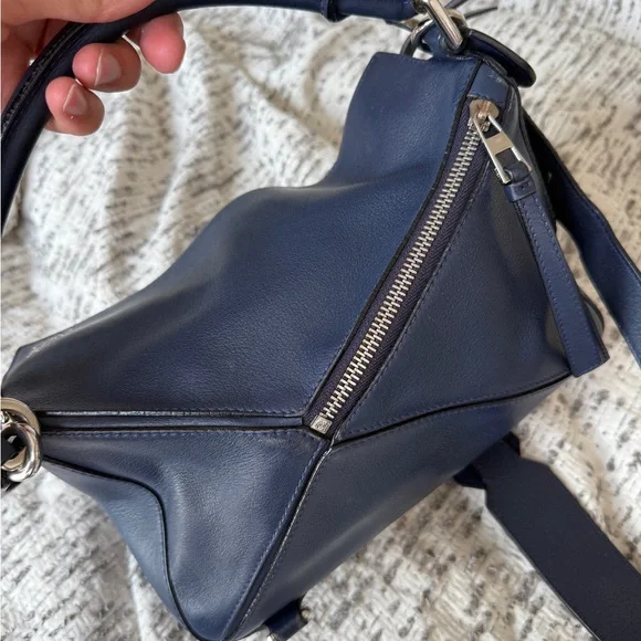 Loewe Small Puzzle Bag in Marine Blue - Picture 3 of 11